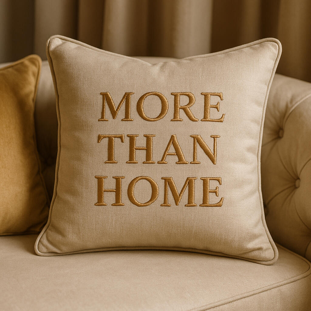 More Than Home emboidered couch pillow